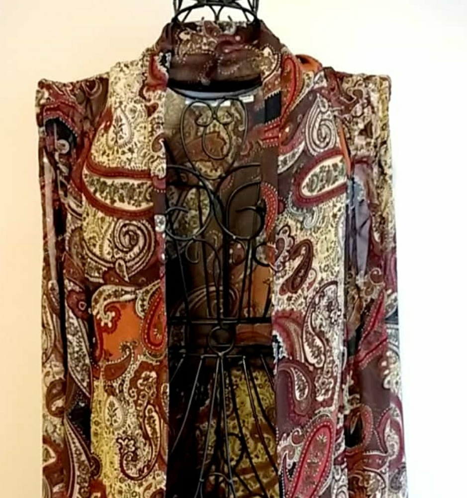 "Susan Graver" Long Translucent Vest M - XL